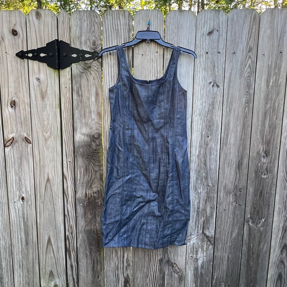 Talbots Sleeveless Linen Denim Look Dress size 2P